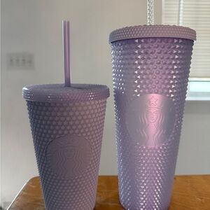 Starbucks Lavender Textured Tumbler Lot of 2
